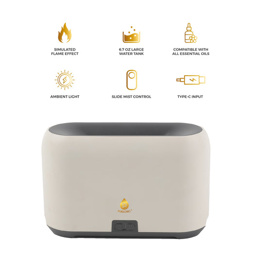 Pursonic Essential Oil FlameGlow Aromatherapy Diffuser